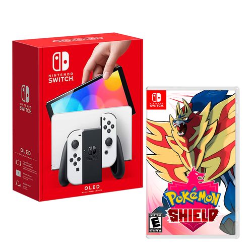 Consola Nintendo Switch Modelo Oled Blanco + Pokemon Shield