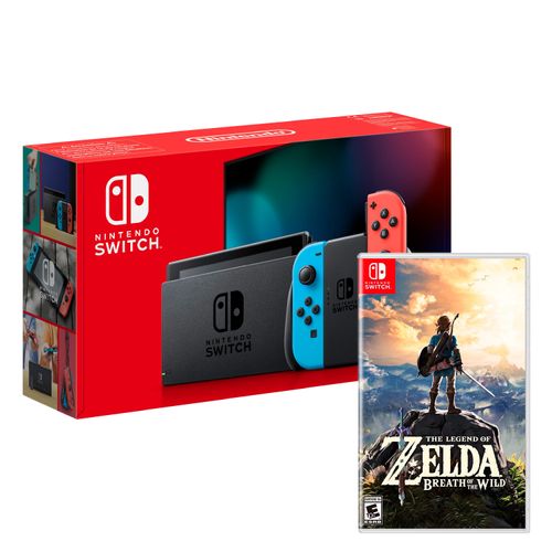 Consola Nintendo Switch Neon 2019 + Zelda Breath Of The Wild