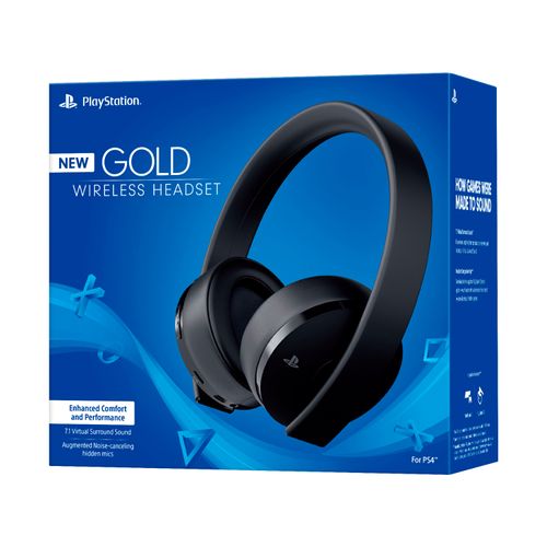 Audifonos Gold Wireless Headset Playstation Inalámbrico Negro