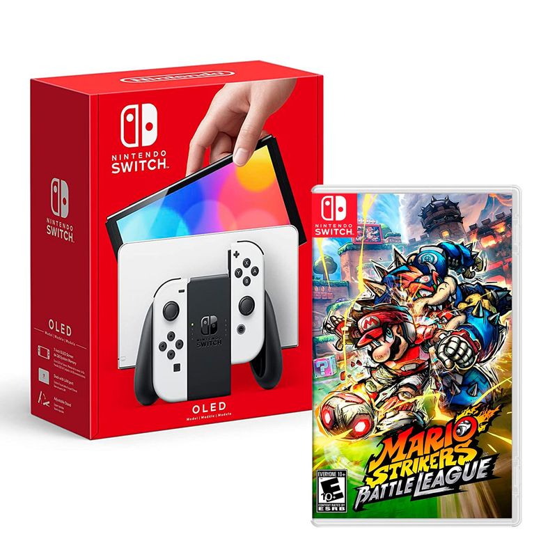 Consola-Nintendo-Switch-Oled-Blanco---Mario-Strikers