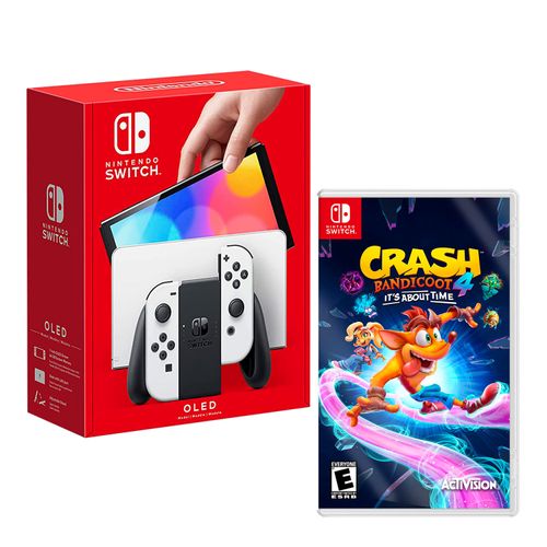 Consola Nintendo Switch Modelo Oled Blanco + Crash Bandicoot 4