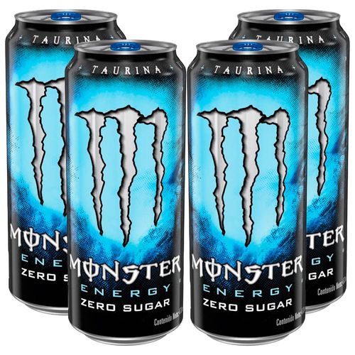 Pack Bebida Energizante MONSTER Zero Sugar Lata 473ml x 4un