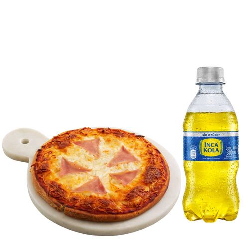 Pack Pizza Americana Personal + Gaseosa INCA KOLA Sin Azúcar Botella 300ml