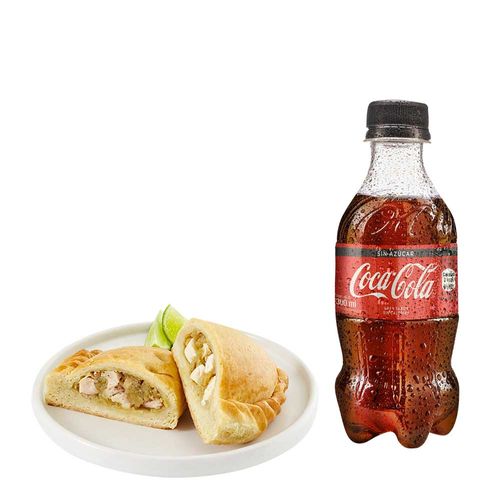 Pack Empanada de Pollo + Gaseosa COCA COLA Sin Azúcar Botella 300ml