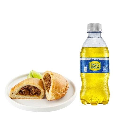 Pack Empanada de Carne + Gaseosa INCA KOLA Sin Azúcar Botella 300ml