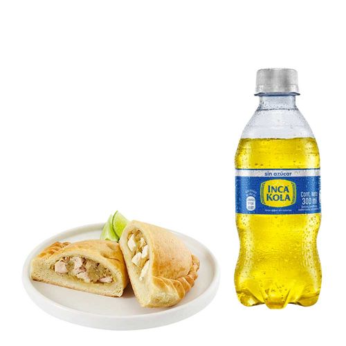 Pack Empanada de Pollo + Gaseosa INCA KOLA Sin Azúcar Botella 300ml