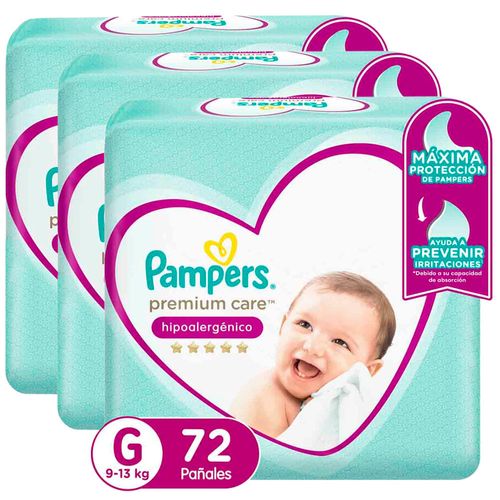 Pack Pañales para bebé PAMPERS Premium Care Talla G Megapack Paquete 216un