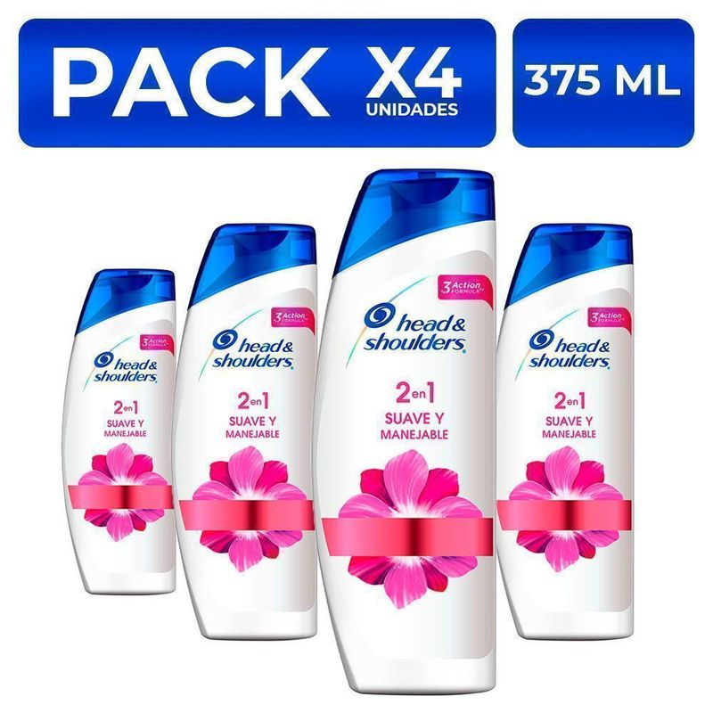 Shampoo-Head---Shoulders-2en1-Suave-y-Manejable-375ml-PackX4