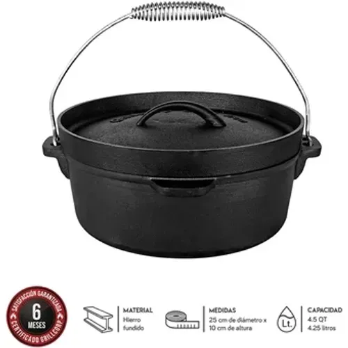 Olla Holandesa de Hierro Fundido 4.5QT