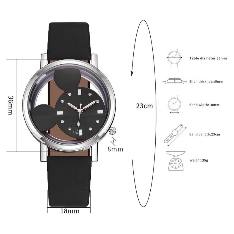 RELOJ-MICKEY-MOUSE-MUJER-DISNEY-MODA-MINNIE---NEGRO