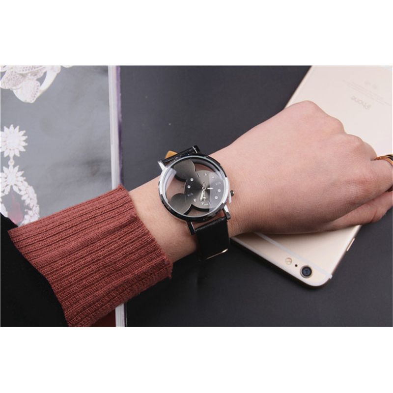 RELOJ-MICKEY-MOUSE-MUJER-DISNEY-MODA-MINNIE---NEGRO