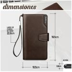 Billetera-Larga-Hombre-de-Cuero-PU-Baellerry-con-Tarjetero-Monedero-y-Porta-Celular-Cartera-Marron