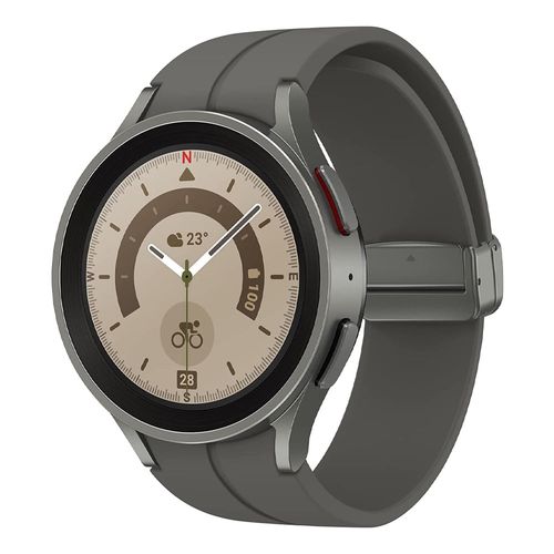 Smartwatch Samsung Galaxy Watch 5 Pro 45mm, 16GB, GPS, resistente al agua, máx, 80 horas, super amoled, gris