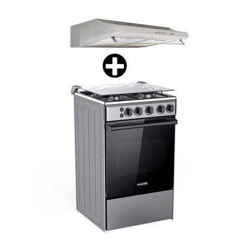 COMBO Campana extractora Pari 60 cm Gris + Cocina De Pie 20" Barcelona