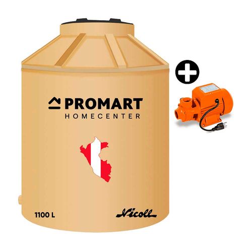 COMBO Bomba periférica 1/2 Hp Munich + Tanque Arena 1100 litros