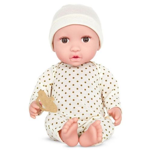 Muñeca Babi Bebé Con Gorro Crema Y Ojos Marrones