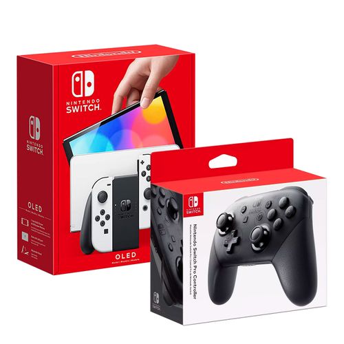 Consola Nintendo Switch Modelo Oled Blanco + Mando Pro Controller