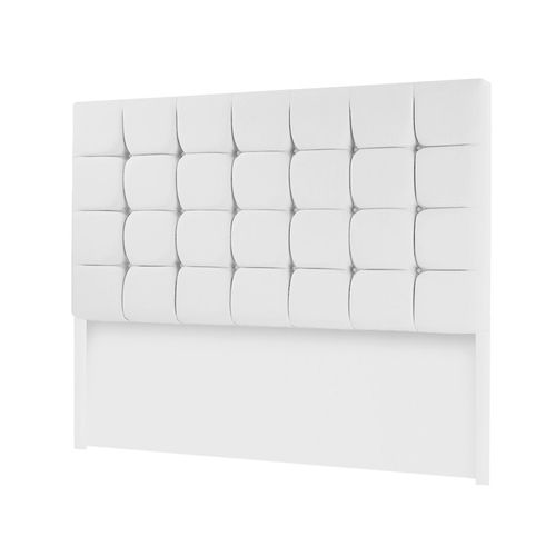 CABECERA CUBES MAVISAC PLAZA QUEEN COLOR BLANCO - ULTRA CUERO