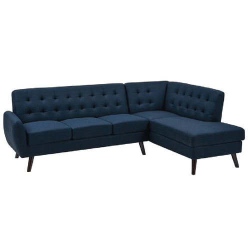 Seccional Velvet Derecho Alto Hogar Azul Acero