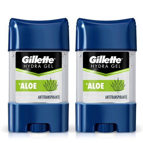 Pack Desodorante en Barra para Hombre GILLETTE Hydra Gel Aloe 82g Frasco 2un