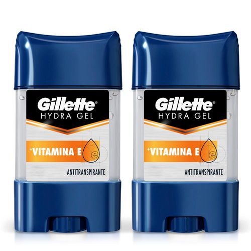 Pack Desodorante en Barra para Hombre GILLETTE Hydra Gel Vitamina E 82g Frasco 2un