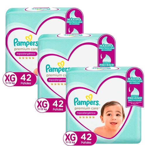 Pack Pañales para Bebé PAMPERS Premium Care Talla XG Paquete 126un