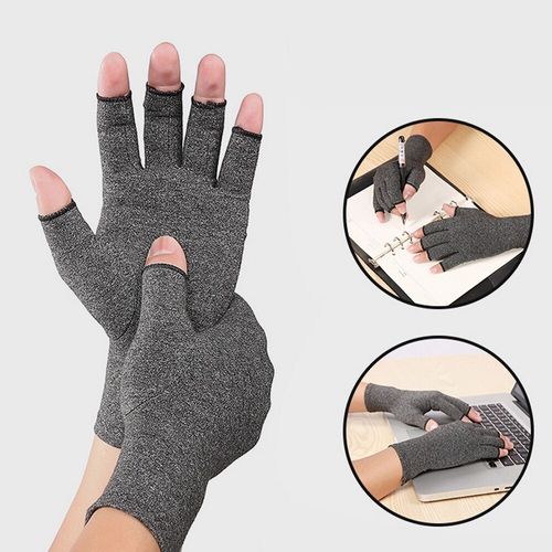 Guantes de Compresión Suave para Artritis, Artrosis, Tendinitis y Túnel Carpiano - Talla L