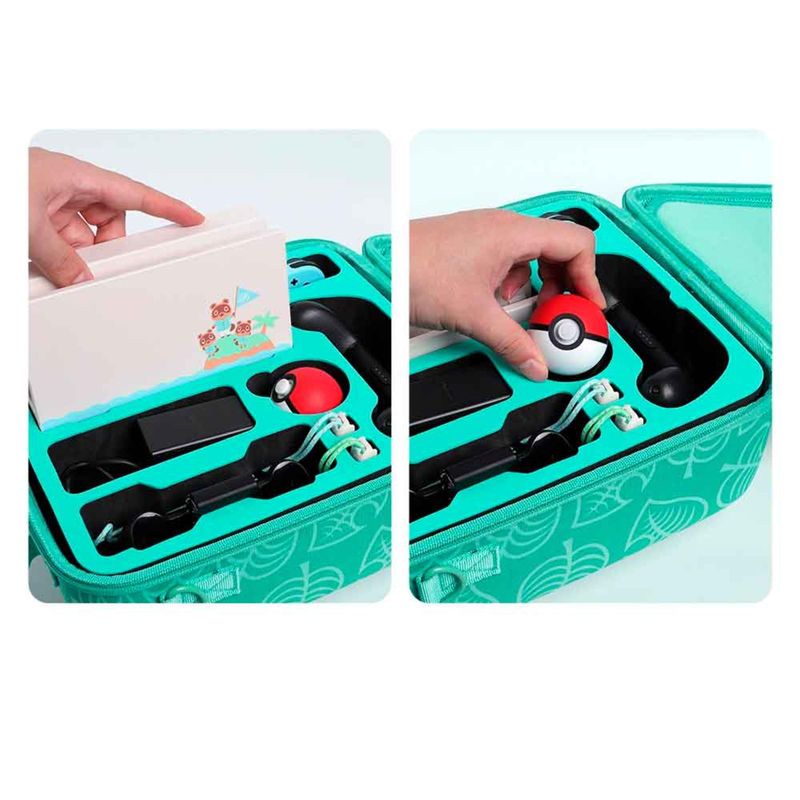 Pack-Maleta-Nintendo-Switch-y-Oled-Animal-Verde-Grande-y-Cargador-Original