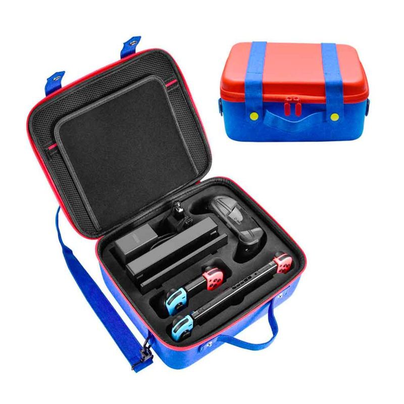 Pack-Maleta-para-Nintendo-Switch-y-Oled-Grande-Rojo-Azul-y-Cargador-Original