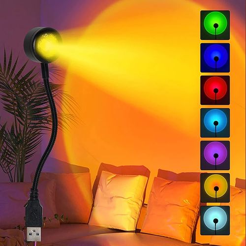 Pack de Luces LED USB Multicolores Atmosféricos - Sunset (7 colores) + Raibow (7 colores)