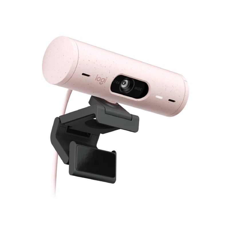 Camara-Webcam-Logitech-Brio-500-FHD-1080P-USB-C-Rose