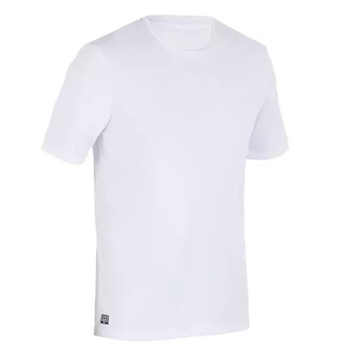 CAMISETA PROTECCIÓN SOLAR SURF HOMBRE OLAIAN MANGA CORTA ANTI-UV BLANCO