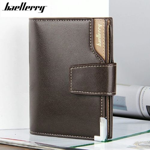 Billetera para Hombre Baellerry Cuero PU con Monedero y Tarjetero Marrón