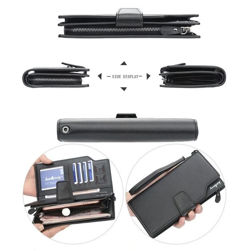 Billetera-de-Cuero-para-Hombre-Baellerry-con-Tarjetero-Monedero-y-Porta-Celular-Negro