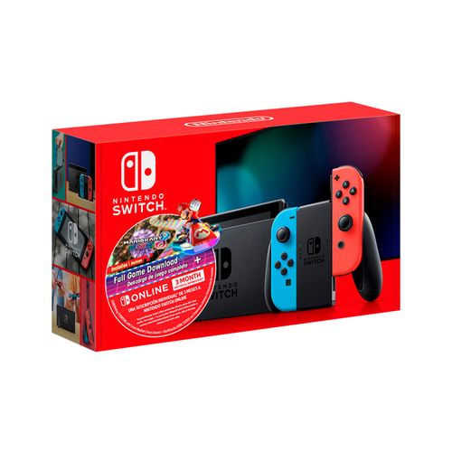 Consola Nintendo Switch 2019 Neon Bat Extendida Bundle Mario Kart 8