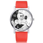 RELOJ-MICKEY-MOUSE-PARA-MUJER-NIÑOS-QUARTZ---ROJO