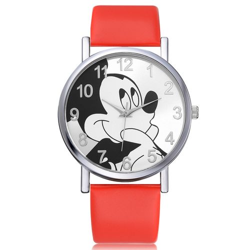 RELOJ MICKEY MOUSE PARA MUJER NIÑOS QUARTZ - ROJO