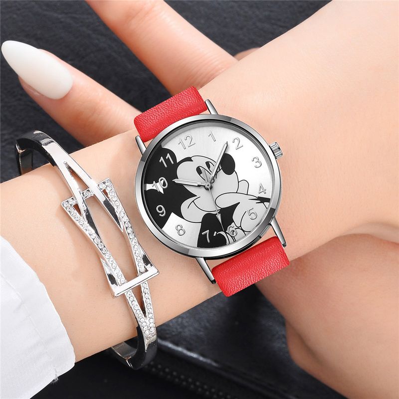 RELOJ-MICKEY-MOUSE-PARA-MUJER-NIÑOS-QUARTZ---ROJO