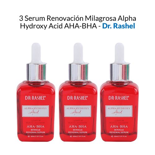 3 Serum Renovación Milagrosa Alpha Hydroxy Acid AHA-BHA - Dr. Rashel