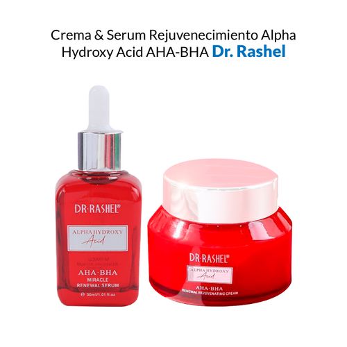 Crema & Serum Rejuvenecimiento Alpha Hydroxy Acid AHA-BHA Dr. Rashel