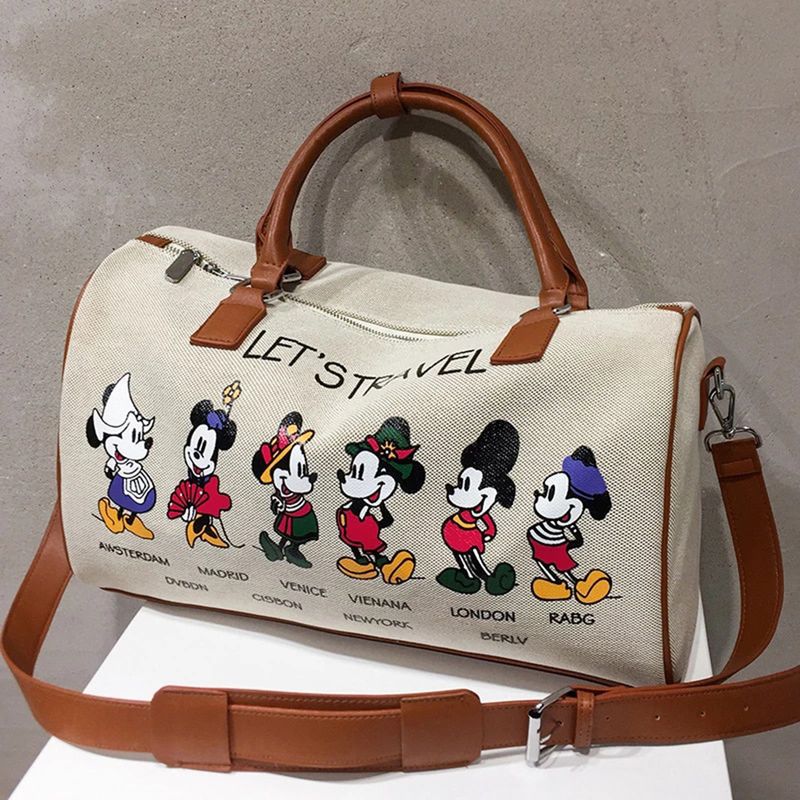 BOLSO PARA MUJER DEPORTIVO DE VIAJE ORGANIZADOR MICKEY MOUSE MINNIE CARTERA Shopstar