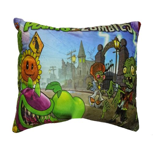 COJIN DECORATIVO GAMER PARA NIÑOS PLANTAS VS ZOMBIES VIDEOJUEGO JUGUETE