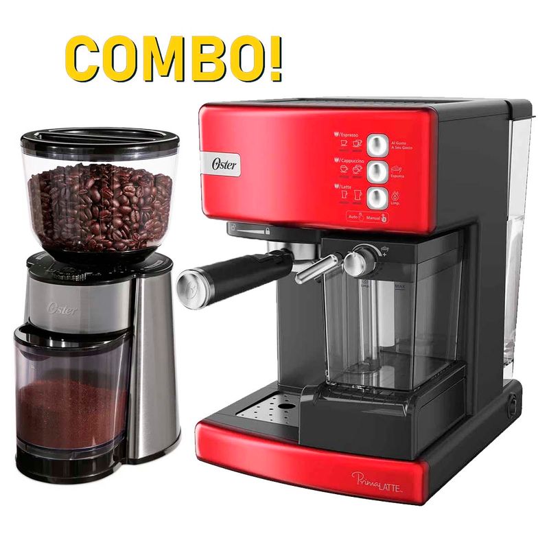 Combo-Cafetera-Automatica-Oster-BVSTEM6603R---Molinillo-BVSTBMH23