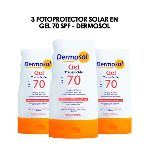 3 Foto Protector Solar en Gel 70 SPF- Dermosol