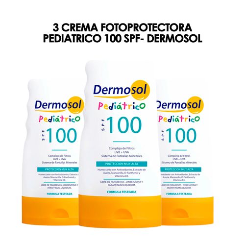 3 Crema Fotoprotectora Pediatrico 100 SPF- Dermosol