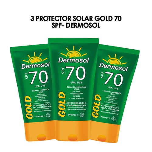 3 Protector Solar Gold 70 SPF- Dermosol