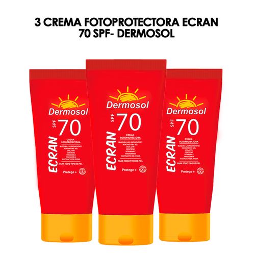 3 Crema Foto Protectora Ecran 70 SPF- Dermosol