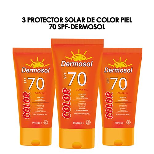 3 Protector Solar de Color Piel 70 SPF- Dermosol