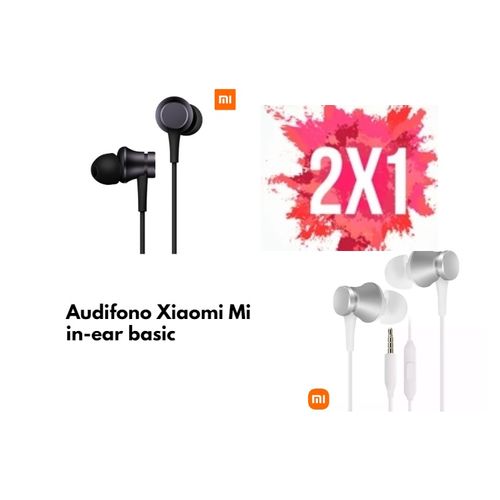 Combo Audifonos Xiaomi Jack 3.5mm - Blanco/Negro