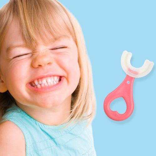 Cepillo de Dientes 360° para Bebes - Rosado